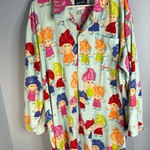 Nick & Nora Trolls Flannel Nightgown Large XL Rare